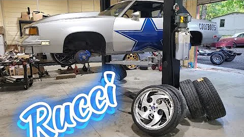 Putting my Rucci wheels on my Cutlass Part 1‼️🚙💨💨💨  #cutlass #gbodys #v8engine #rucciforged