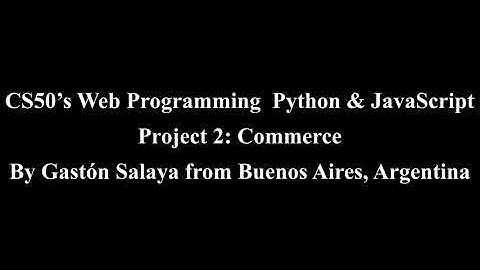 Commerce - Project 2 of Harvard