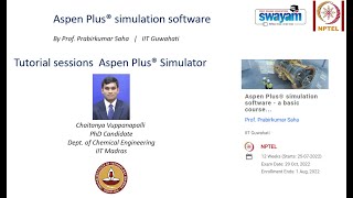 Aspen Plus® simulation software - a basic course for beginners: Week 0  Tutorial session