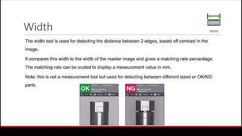 Tools | Width | KEYENCE IV3 Vision Sensor Support