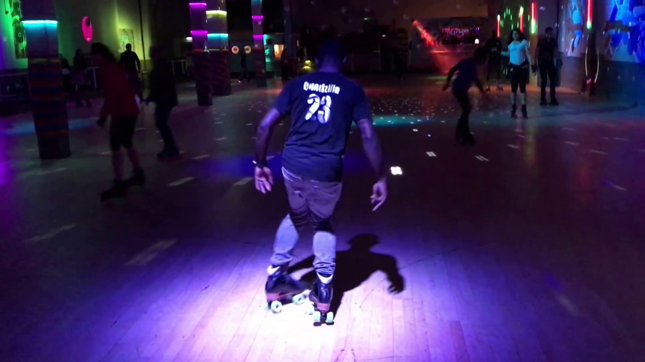 Quadzilla L.K. 23 (Mo Sanders) visits RollerStop skating rink in Glasgow