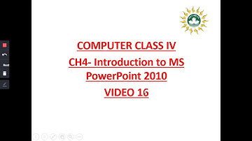 CBSE Online Classes Class 4 Computer Topic-Introduction to MS Powerpoint