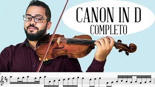 TUTORIAL | CANON in D Completo no Violino + Partitura