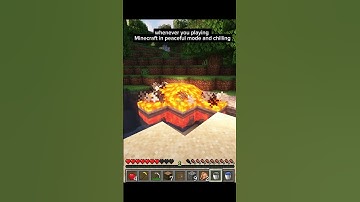 Whenever you playing Minecraft in peaceful mode #minecraftshorts #viralshorts #shorts