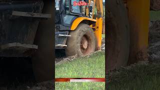 378 | Jcb Vs Mud | JCB Backhoe Loader struggling on the mud. #jcb