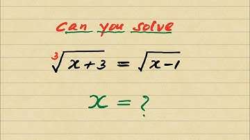Solve Radical Equation involving Cube Roots and Square Roots| 