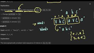 Leetcode 3302. Find the Lexicographically Smallest Valid Sequence