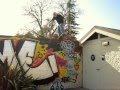 8 foot wall tail drop on skateboard at sebastopol skatepark