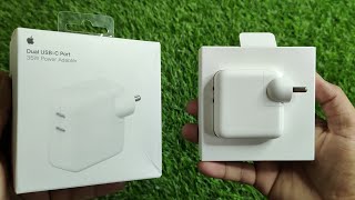 Apple Double USB C Port 35W Power Adapter | Apple Charger Unboxing and Review Hindi