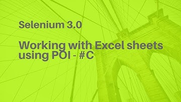 Working with Excel sheets using Apache POI from scrach - #C