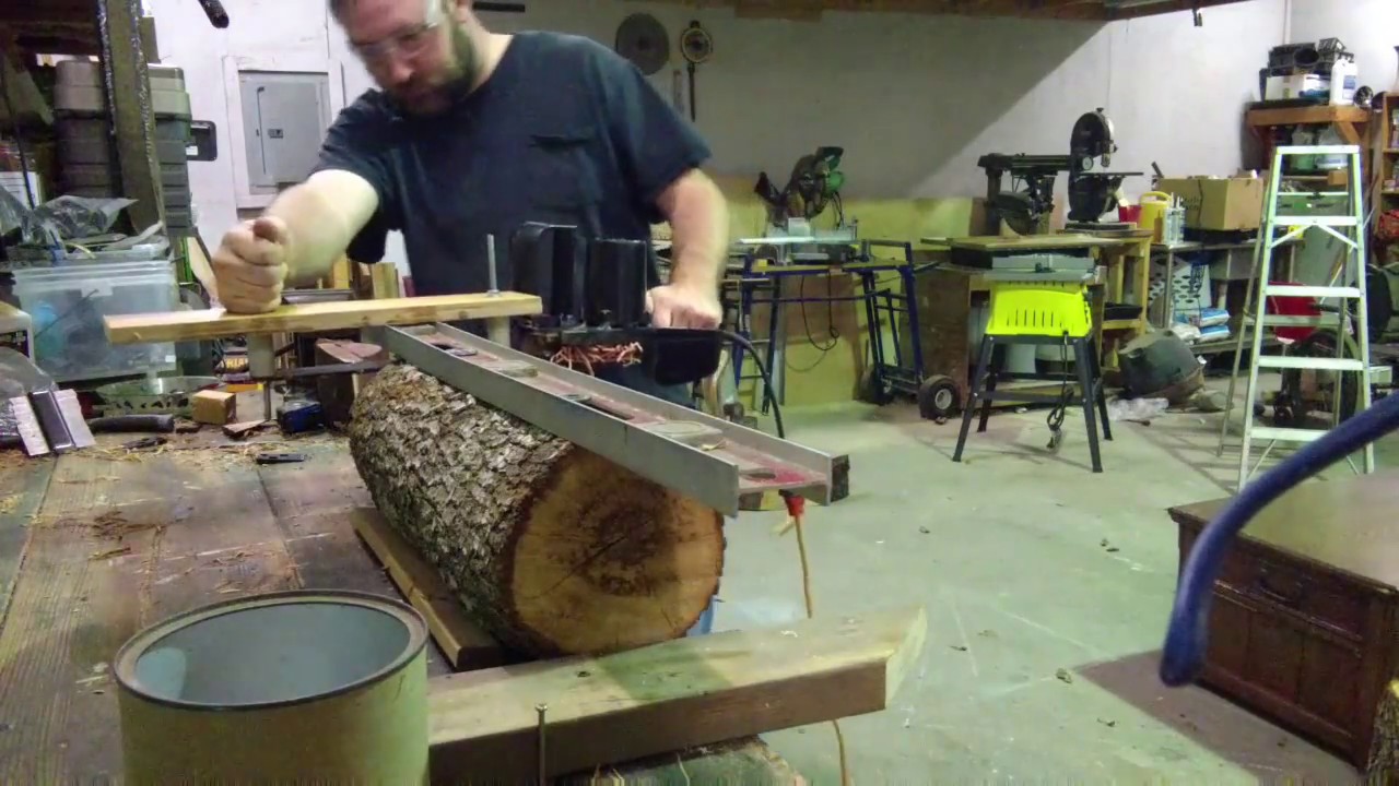 Electric Alaskan Sawmill test cut YouTube