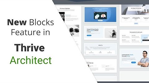 Thrive Themes New "Blocks" Feature For Posts and Pages