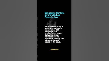 Debugging Runtime Errors With