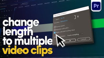 How to change the length to multiple video clips in Premiere Pro