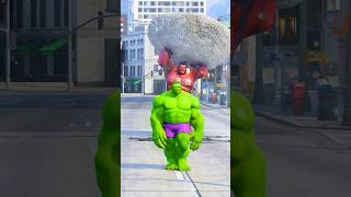 Daddy Hulk Saves Little Hulk From Giant Rock