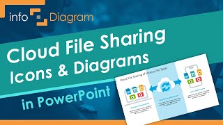 Creative Presentation PowerPoint: IT Icons Flat Cloud File Sharing