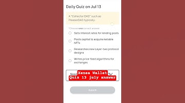 Xenea Wallet Quiz 13 July Answer #xeneawallet #xeneawalletquiz #solve #xeneawalletevent
