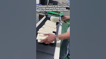 Automatic head & tail band pasting machine #machine #factory #bookbinding #books #notebook #diary