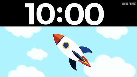 10 Minute Countdown Timer Flying Rocket (with Music)