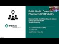 Public Health Careers in the Pharmaceutical Industry