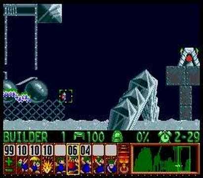 Lemmings Diary — Taxing Level 7 Sega Version - Jump down!