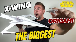The Biggest Origami X-Wing Ever! | Origami World Giant Tutorial | Face Reveal | Star Wars Origami