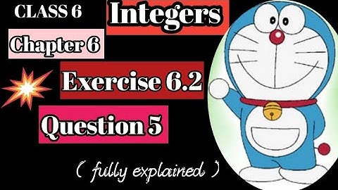 Question 5 of exercise 6.2 of chapter 6 Integers of class 6 maths by MathShooking