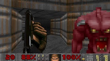 Slow motion Ultimate Doom. E1M7 - 01:15 Computer Station