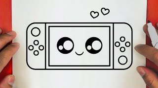 كيف ترسم نينتندو سويتش كيوت خطوة بخطوة / رسم سهل / تعليم الرسم للمبتدئين || Cute Nintendo Switch