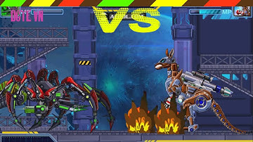 Lắp ráp robot Khủng long chiến đấu - Robot Kangaroo VS Robot Tarantula
