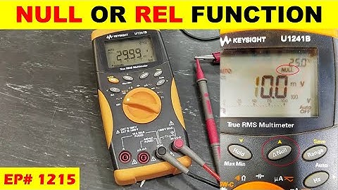 {1215} Using Null or REL function in digital multimeter