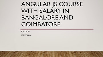 Angular JS Course with Salary in Bangalore and Coimbatore-etcoe.in