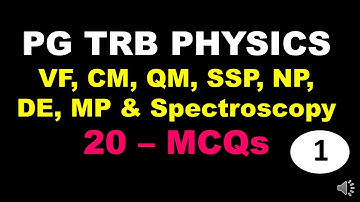 PG TRB – PHYSICS | TRB- POLYTECHNIC Physics |  Model MCQ - 1 | SS Academy for physics