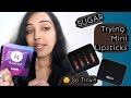 Trying Mini Lipsticks 😱 | Some Best Shades of Sugar Smudge Me not Mini Lipsticks | Sugar Lipsticks