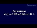 Curvatura de una función vectorial o de una curva espacial paramétrica (ejemplo 3)