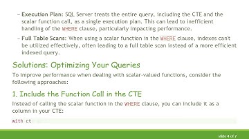 Understanding Why Scalar-Valued Functions Can Slow Down Your SQL Queries
