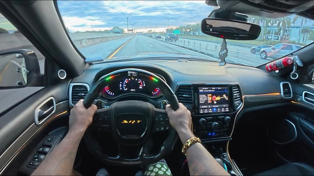 WILDEST JEEP TRACKHAWK POV DRIVE MIAMI I-95! - YouTube