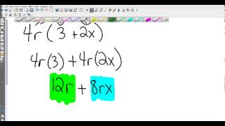Algebra I 1 4 Distributive Property
