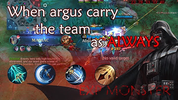 Argus carry the team as always!!! Solo Rank Destroyer! | MLBB