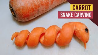 Beautiful Carrot Snake Carving | Vegetable Carrot Art