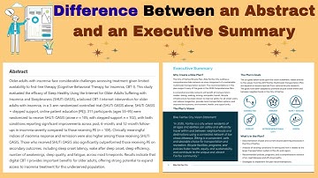 Difference Between an Abstract and an Executive Summary