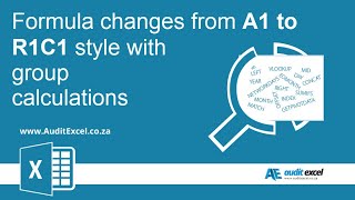 Formula changes to RC style when group calculation done in Excel. screenshot 3