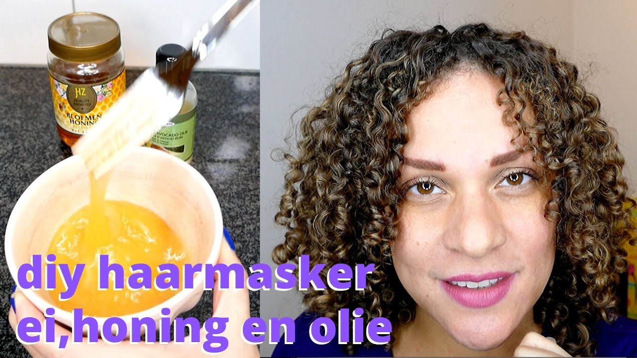 koppeling ga verder rijst DIY HAARMASKER: masker voor krullend haar met ei, honing & olie (glanzend  haar) - YouTube