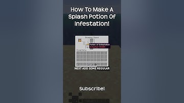 How To Make A Splash Potion Of Infestation In Minecraft!