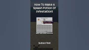 How To Make A Splash Potion Of Infestation In Minecraft!