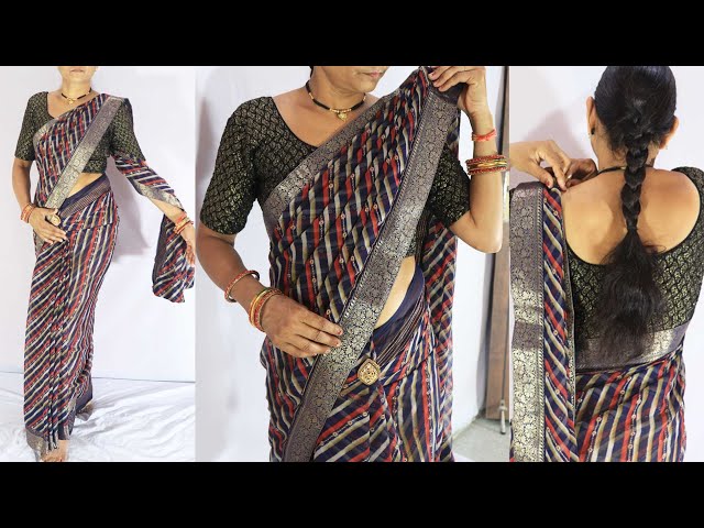 Saree Draping Tutorial For Beginners/Saree Draping Hacks/Saree Draping Tricks/Saree Draping 2024 class=