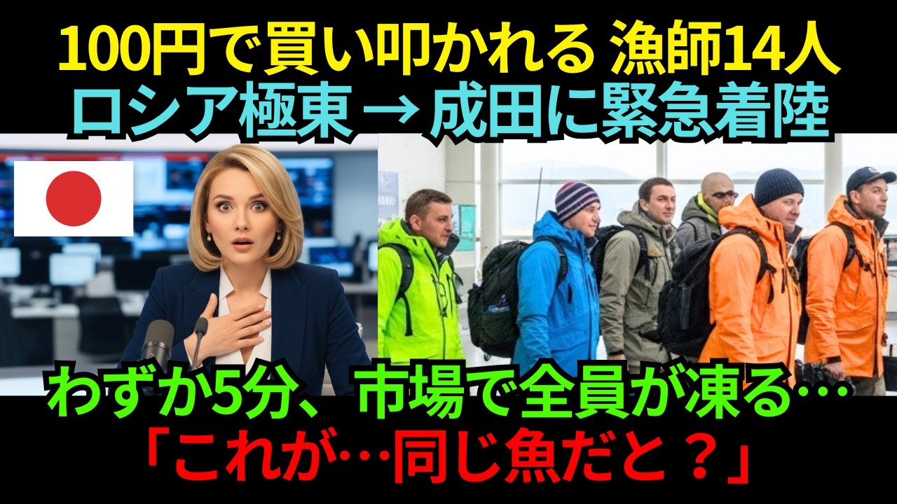 100円の魚に人生を賭けるロシア極東の漁師14人が成田に緊急着陸…築地で「全員が膝から崩れ落ちた」理由【海外の反応】