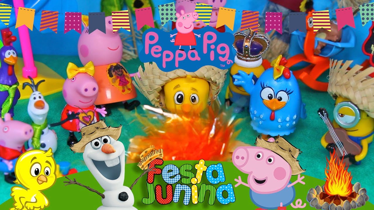 Festa Junina da Galinha Pintadinha - Noite de São João - Peppa Pig ...