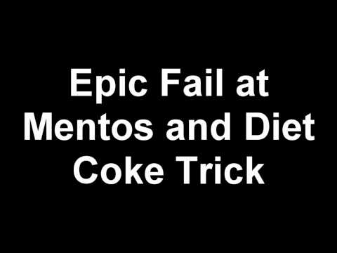 Mentos and Coke Trick Epic Fail