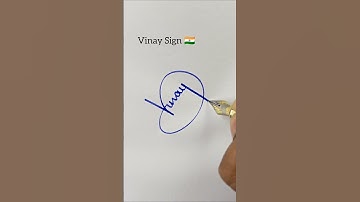 Vinay Signature | Letter V Sign | How to sign Letter V | V Sign | Satish Calligraphy #signature